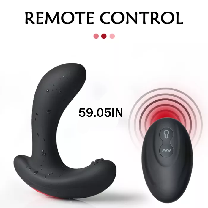 Inflatable Butt Plug Vibrator Wireless Remote Control Male Prostate Massager