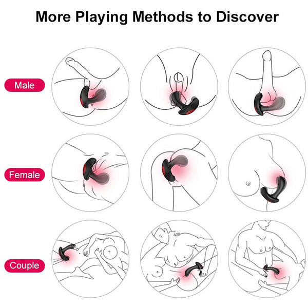 Inflatable Butt Plug Vibrator Wireless Remote Control Male Prostate Massager