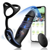 Eveandlove 6 Mode Prostate Massager with Cock Ring, App and Remote Control for Couples