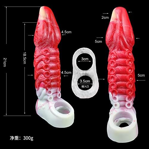 8.27  Octopus Penis Extender Sleeve – Realistic Silicone Enlargement Sleeve with Penis Ring for Men