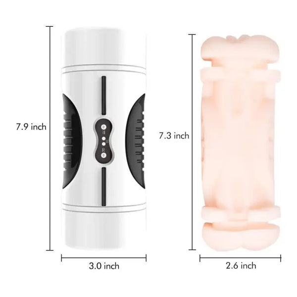 Superbuyg™2 In 1 Two Motor 12 Vibration Pussy Anus Male Masturbator
