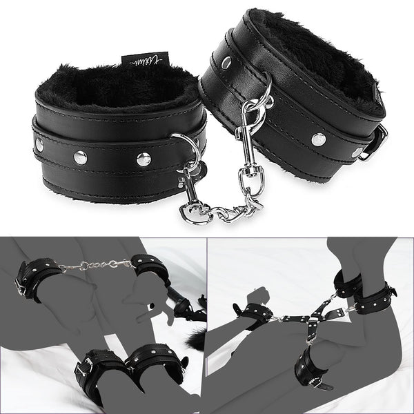 11 Pcs BDSM Leather Bondage Sets Restraint Kits for Women and Couples