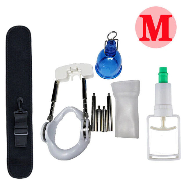 Penis Enlargement Set With Hanger, Belt, Stretcher, Vacuum Pump, And Masturbator For Men'S Sexual Enhancement