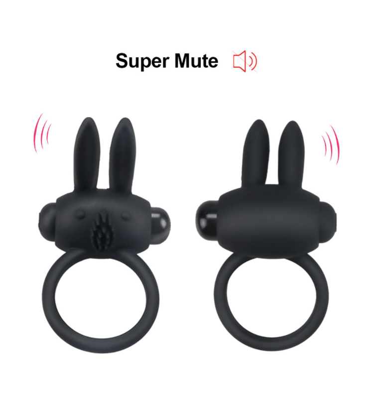 Rabbit Silicone 1 Vibration Cock Ring for Male and Couples