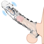 Eveandlove 3.6 inch Clear Reusable Penis Sleeve with Vibrator Penis Ring