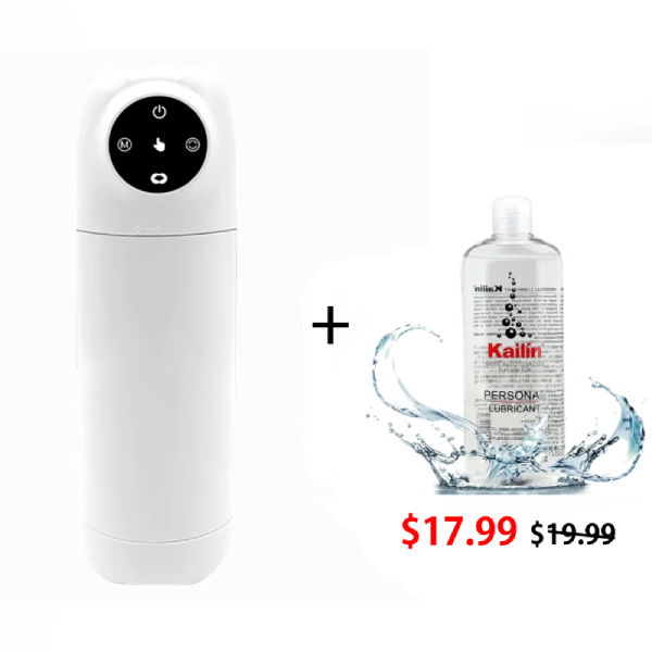P1 100% Waterproof Blowjob Machine Rotation Suction Heating Function Male Masturbator