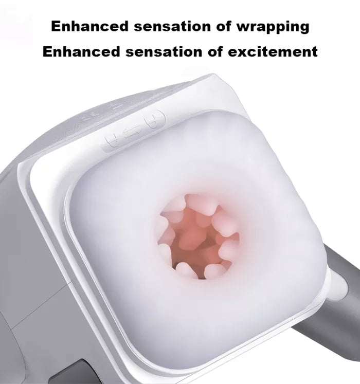 Newest 10 Thrusting 10 Vibrating Masturbator with Heating System