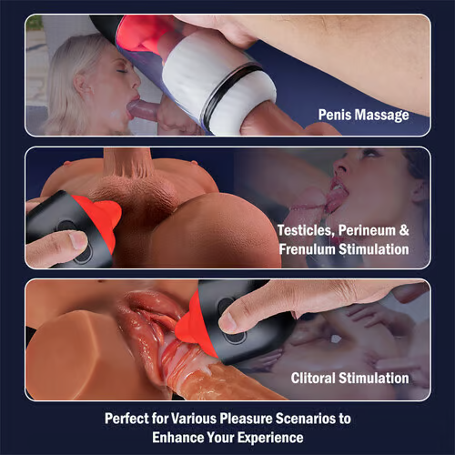 App Controlled Male Masturbator with 9 Tongue Licking & Vibration Modes