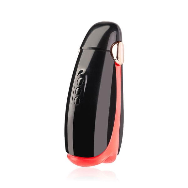 Flaming Red Lips 7 Frequency Vibration Sucking Heating Voice Masturbator