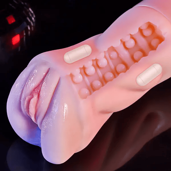 Beate - 5 Sucking Oral Swallowing 10 Vibrating Massage Training Masturbation Cup,Star-starring identical mold production [free of tax]