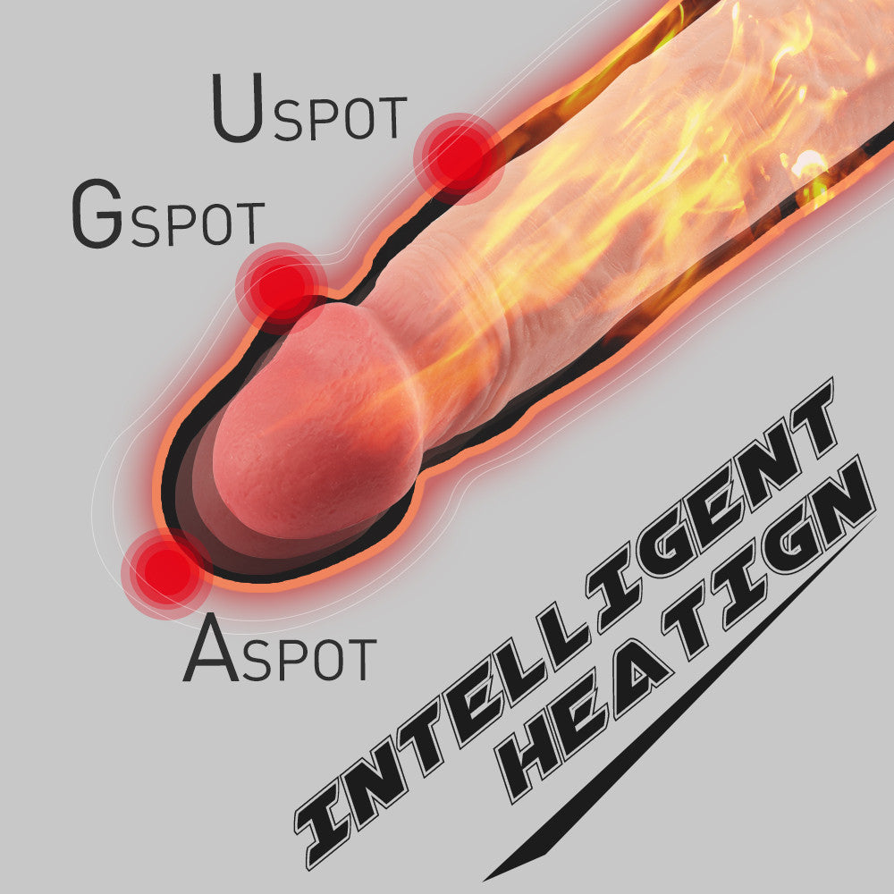 Thrusting Dildo Vibrator With 8 Telescopic & Rotation Frequencies Stimulator