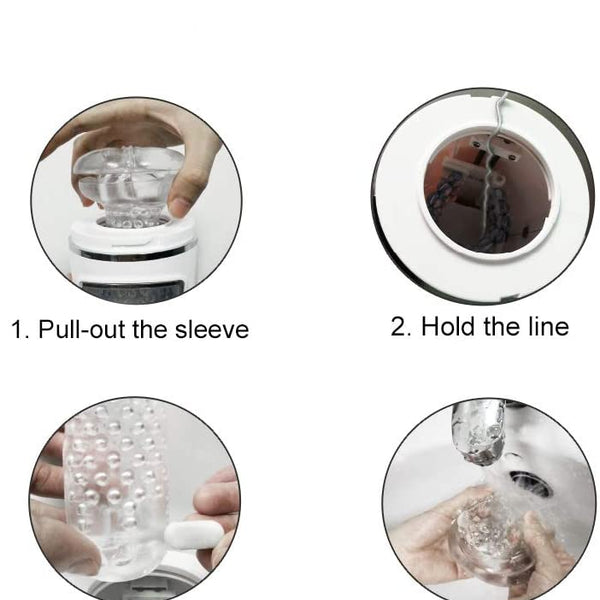 MIGYY 10 Thrusting 10 Speeds Massage Rings Male Masturbator Cup