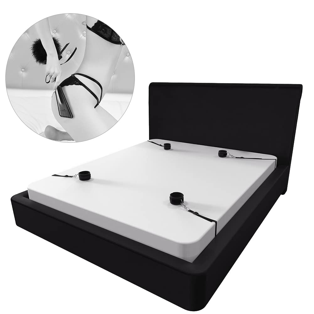 Restraints Set Sex Toys with Hand Cuffs Ankle Cuff Bondage Collection & Blindfold & Tickler Included