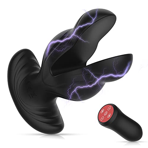 8 Electric Shock & Vibrations Remote Control Large Anal Plug Vibrator