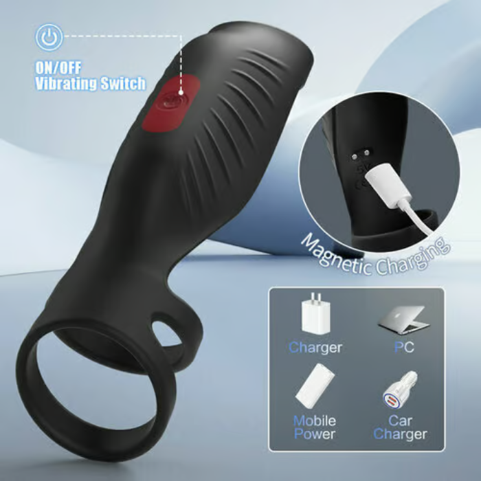 Pleasure Fusion Pro 9 Vibration Modes Efficient&Flexible Cock Ring