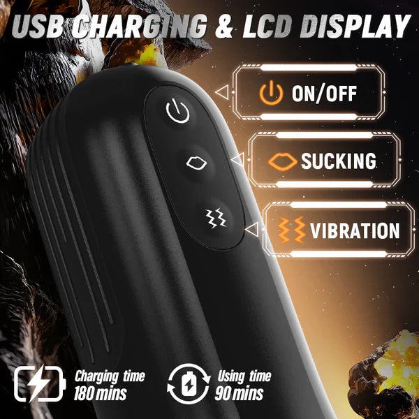 Superbuyg™The Captain - 10 Vibrating Sucking Deep Throat Male Stroker, Star-starring identical mold production [free of tax]