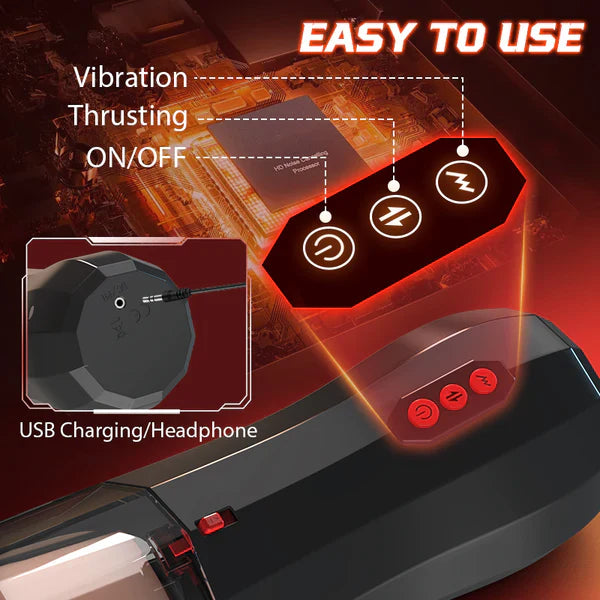 ROKA - Lifelike Vaginal Entrance Thrusting Vibrating Vocal Masturbator Stroker,Star-starring identical mold production [free of tax]