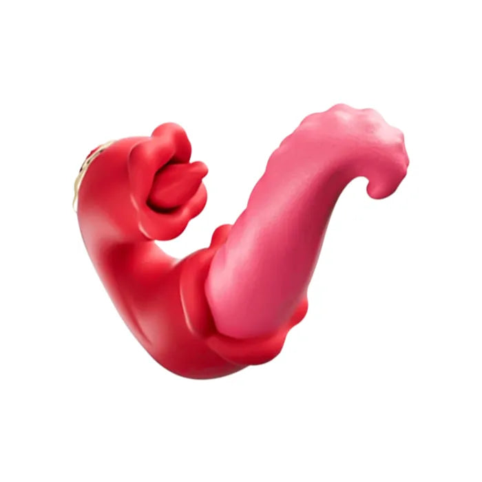 Superbuyg™ Twin Rose Tongue Teasing & Vibrating G-spot Vibrator
