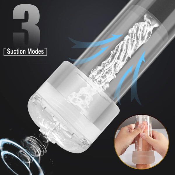 2 In 1 Vagina Sucking Electric Penis Enhancement Pump Male Masturbation Cup