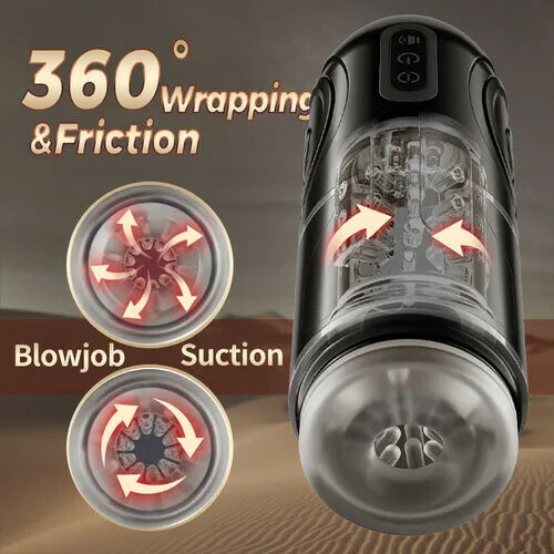 Superbuyg™ 7 Thrusting 7 Rotating Male Masturbator With Lifelike 3D Channel,Star-starring identical mold production [free of tax]