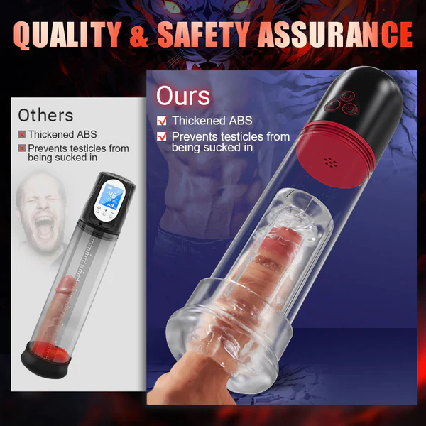 9 Vibrating 9 Sucking Male Masturbator Penis Enlargement Pump