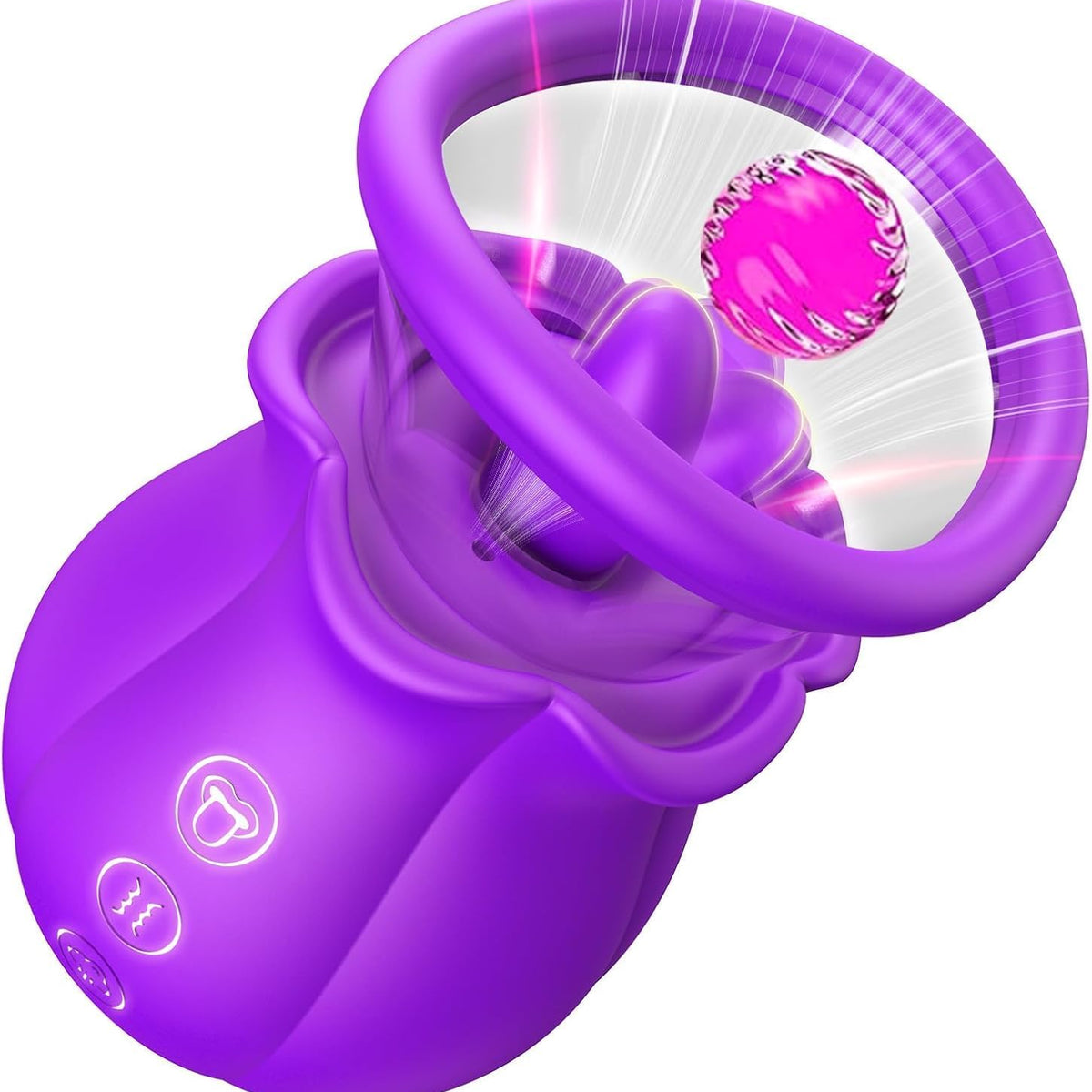 Eveandlove Sucking Vibrator - 3 in 1, Removable Cup, 360° Rotation G spot Vibrator with 9 Tongue Licking & Vibration & 3 Suctions
