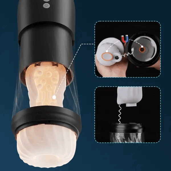 Ultra High Speed Male Masturbator Twisting Thrusting Vibrating