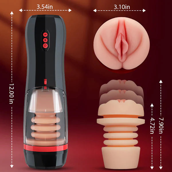 ROKA - Lifelike Vaginal Entrance Thrusting Vibrating Vocal Masturbator Stroker,Star-starring identical mold production [free of tax]