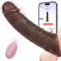 (BLACK) Eveandlove APP Controlled 9 Vibration Intensities Vibrating Penis Sleeve