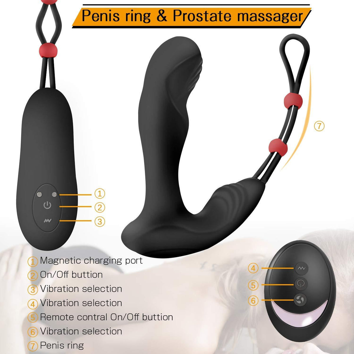JUNAI Remote Control Prostate Massager