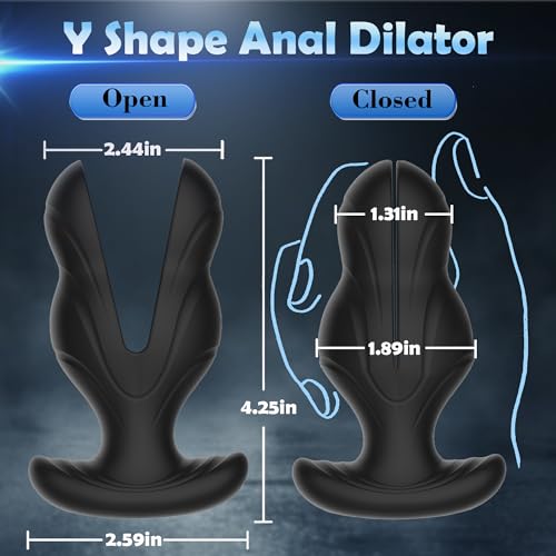 8 Electric Shock & Vibrations Remote Control Large Anal Plug Vibrator