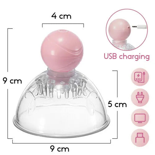 Superbuyg™ 10 Vibrating 360° Rotational Stimulation Nipple & Pussy Sucker