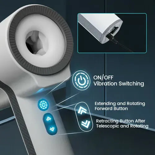 Superbuyg™ 5 Telescopic Rotating 7 Vibrating Handheld Masturbator