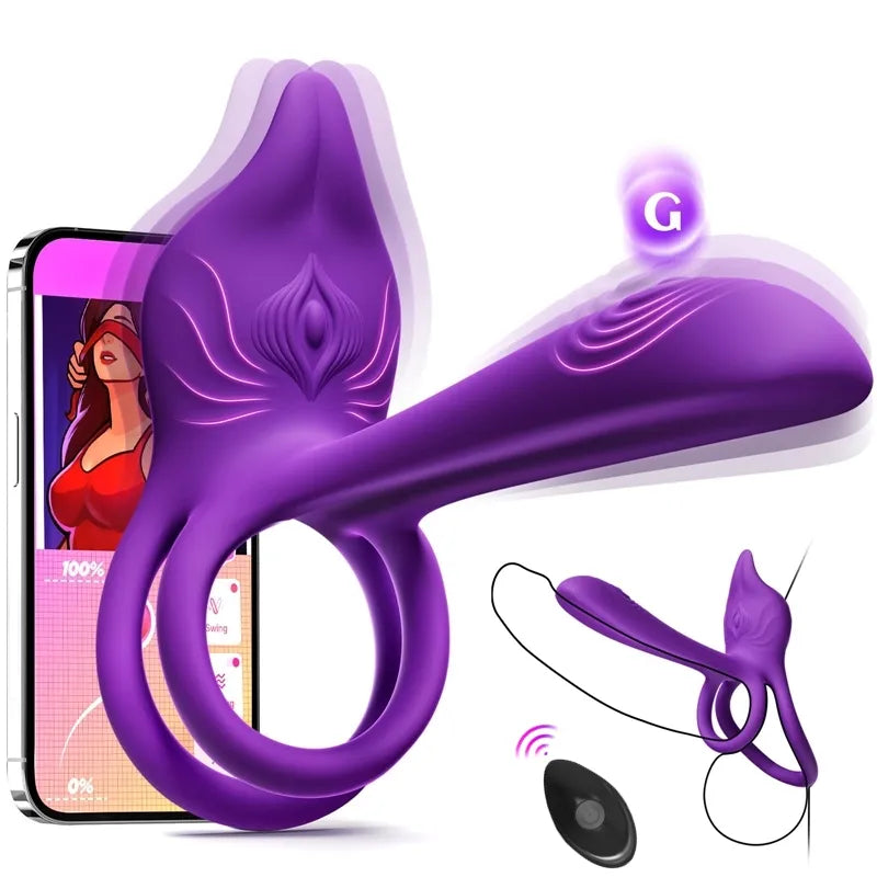 🎁Superbuyg™ Enchanted Girl Luxe Smart Vibrating Ring – App-Controlled Pleasure for Couples 💫 Star-starring identical mold production[free of tax]