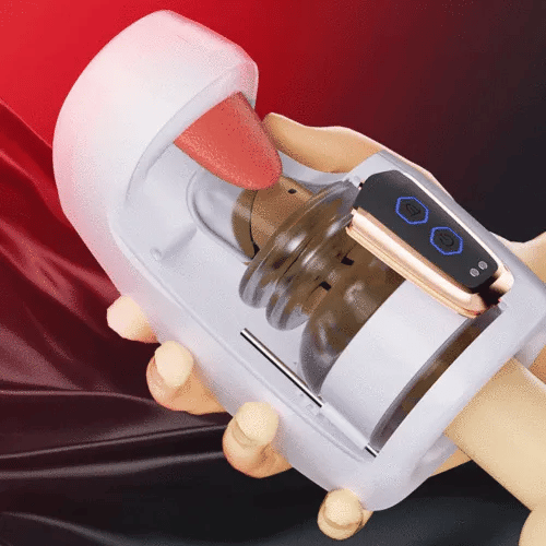 Superbuyg™Blowjob Queen 10 Tapping Thrusting Male Glans Training Stimulator,Star-starring identical mold production  [free of tax]