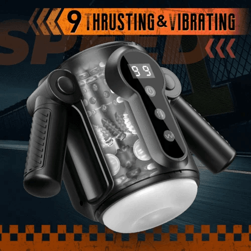 9 Thrusting & Vibrating Massage Training and Masturbation 2 IN 1 Sex Toy