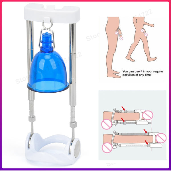 Penis Enlargement Set With Hanger, Belt, Stretcher, Vacuum Pump, And Masturbator For Men'S Sexual Enhancement