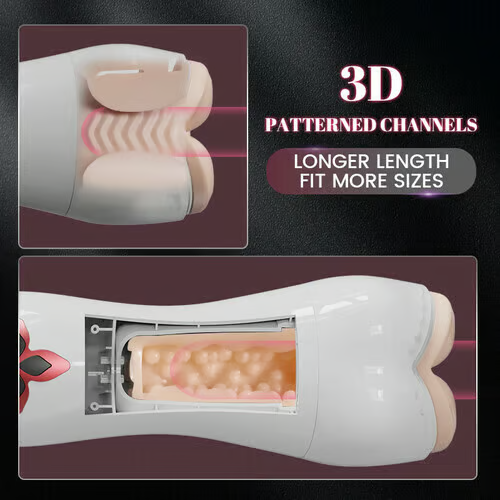 Allure Split Design Breast Vulva Entry 5 Suction & 7 Vibrations 3 Languages Automatic Masturbation Cup