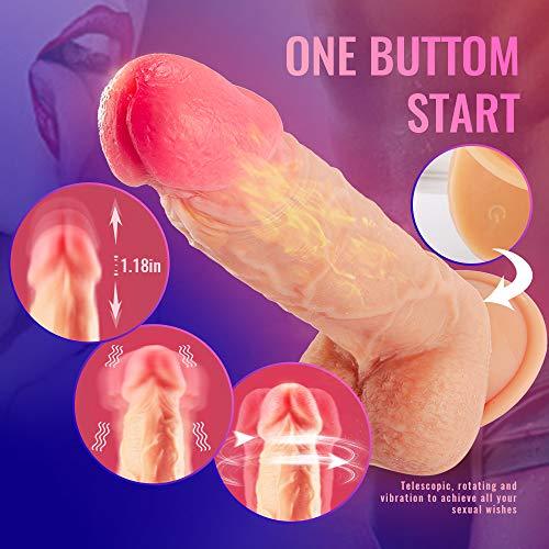 8.3-Inch 4 in 1 Thrusting Rotation Vibrating Heating Lifelike Dildo