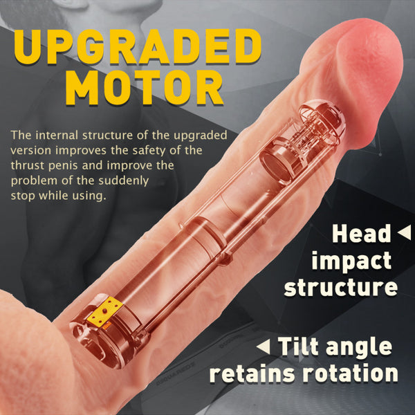 Thrusting Dildo Vibrator With 8 Telescopic & Rotation Frequencies Stimulator