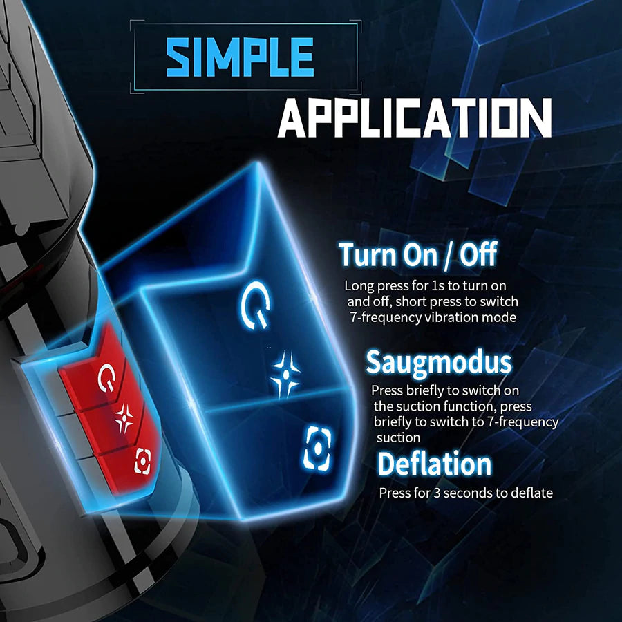 Automatic Penis Masturbation Blowjob Cup with 7 Oral-Suction & 7 Vibration Modes