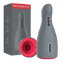 Matte Gray 5-frequency sucking 6-speed vibration Heating Blow-job Masturbator