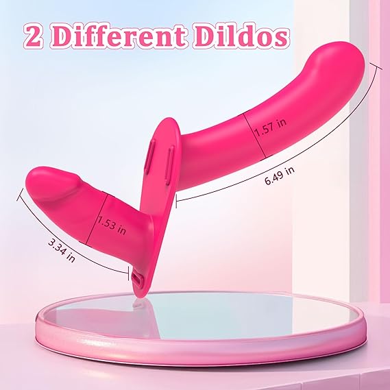 Strapless Vibrating Dildo - Adjustable Harness & Remote Control Wearable Vibrator