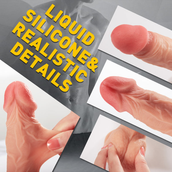 Thrusting Dildo Vibrator With 8 Telescopic & Rotation Frequencies Stimulator