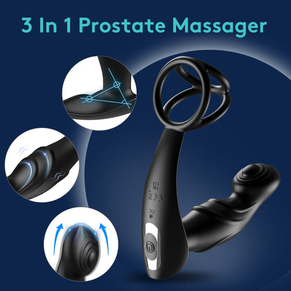 APP Control 9 Vibration and Tapping Butt Plug G Spot Vibrator for Prostate Stimulator