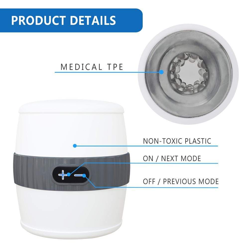 Two-Way Exit 12-Speed Vibration Manual Masturbation Cup