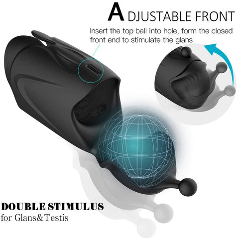 2-Motor Penis Glans Training 10-Vibration Masturbation Cup