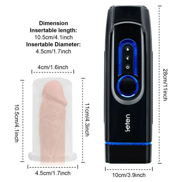 Superbuyg™LETEN Quadruple Piston X9-IV Infinitely Variable Speed Male Masturbator Star-starring identical mold production [free of tax]