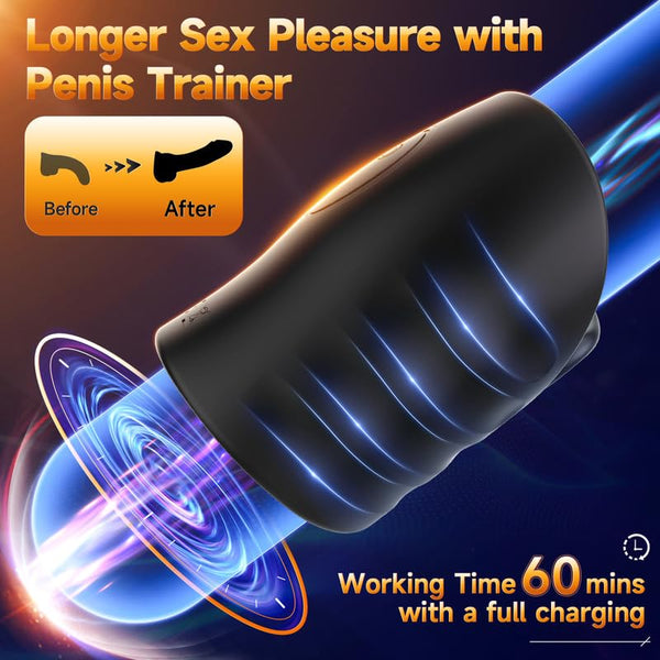 APP Control and 9 Vibration Modes Male Masturbator Penis Training Vibrator