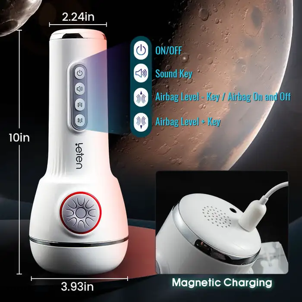 10 Squeezing Sucking Vibrating Sensations Free Lube Male Sex Toy